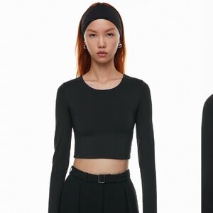 Babaton Cropped Crewneck Longsleeve XS Black